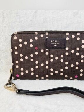 Fossil Sydney Polka Dot Wristlet Wallet